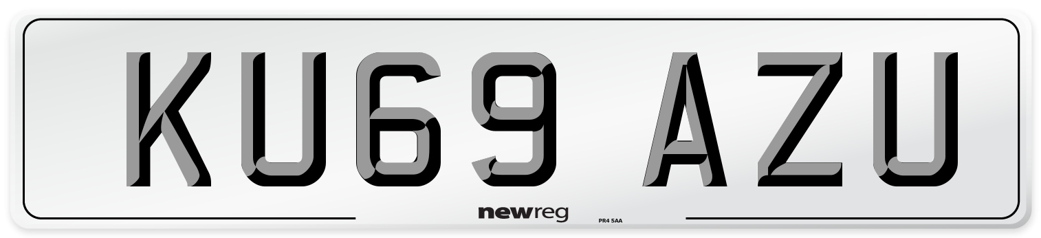 KU69 AZU Number Plate from New Reg